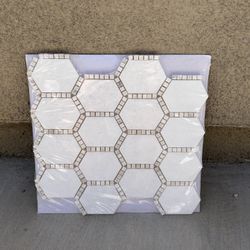 Backsplash, Hex Marble Tile