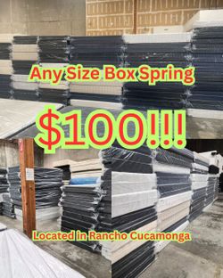 Any size box spring $100!!