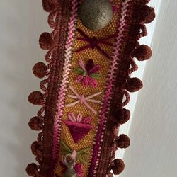 Boho bohemian Tassel embroidery bell wall art Hanging 