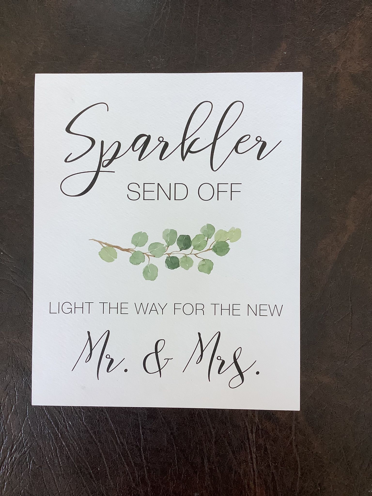 Sparkler Send Off Sign For Wedding