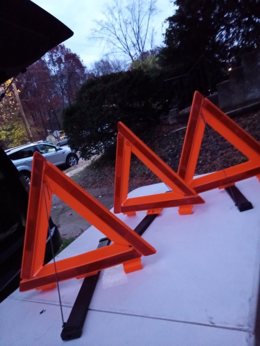 Safety Triangles In Great Condition