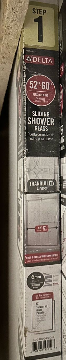 Delta Sliding Shower Doors Only Glass 6mm Tempered