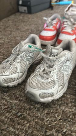 New Balance White Silver Running Sneakers