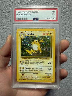 Raichu Base Set PSA 5 ERROR “1999 Pokemon fossil”