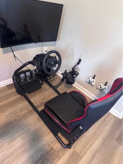 Racing Rig with Seat, Pedals, Shifter, and Handbrake NO COMPUTER / NO MONITOR
