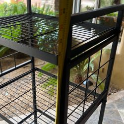 Design Ideas MeshWorks 6 Tier Tower Metal Storage Shelving Unit Rack, Black -