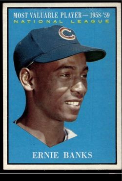 Ernie Banks 1961 Topps MVP Baseball Card