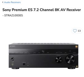 Brand NEW very High Quality Sony STR-AZ1000ES 7.2 Channel 8K Home Theater AV Receiver with Dolby ATMOS & IMAX Enhanced works with Apple, Google, Spoti