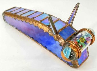 Michael Shaw 223 Signed Stained Glass Slug  Kaleidiscope