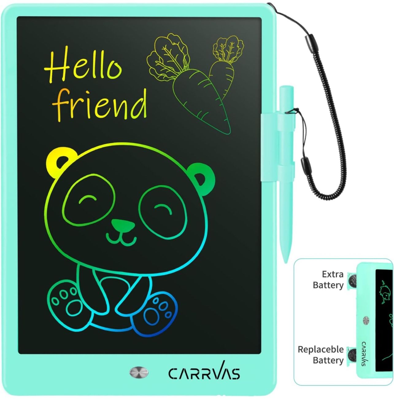 LCD Writing Tablet 10 Inch Colorful Drawing Pad for Kids Erasable Reusable Electronic Doodle Board Educational Learning Toys