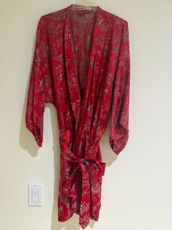 Red satin Kimono Robe (can be used for Halloween)