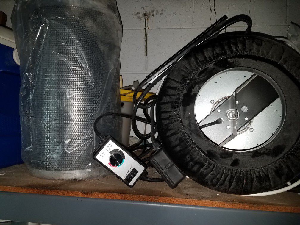 charcoal filter with fan and speed controls
