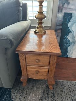 Matching oak night stands, end tables