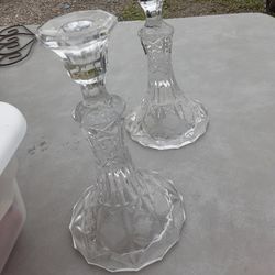 Antique Crystal Candle Holders 