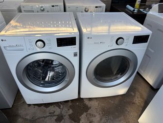 LG WASHER AND ELECTRIC DRYER HE 4.5&7.4 CUFT FRONT LOAD STACKABLE