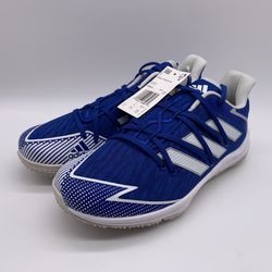 Adidas Adizero Afterburner Turf Men's baseball Shoes Size 7.5 blue/White FV9414