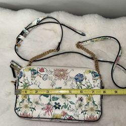 Aldo Floral Crossbody Strap 2 Side Purse Card Holder Keychain Gift Box Set