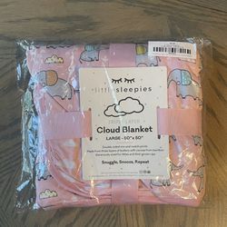 Little Sleepies Pink Elephant Cloud Blankets