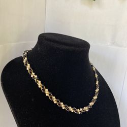 Vintage Faux Pearls And Gold Plated Choker 