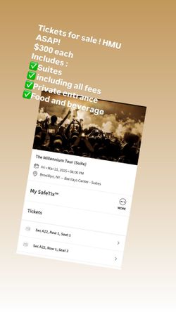 Millennium Tour 2 Suite Tickets 