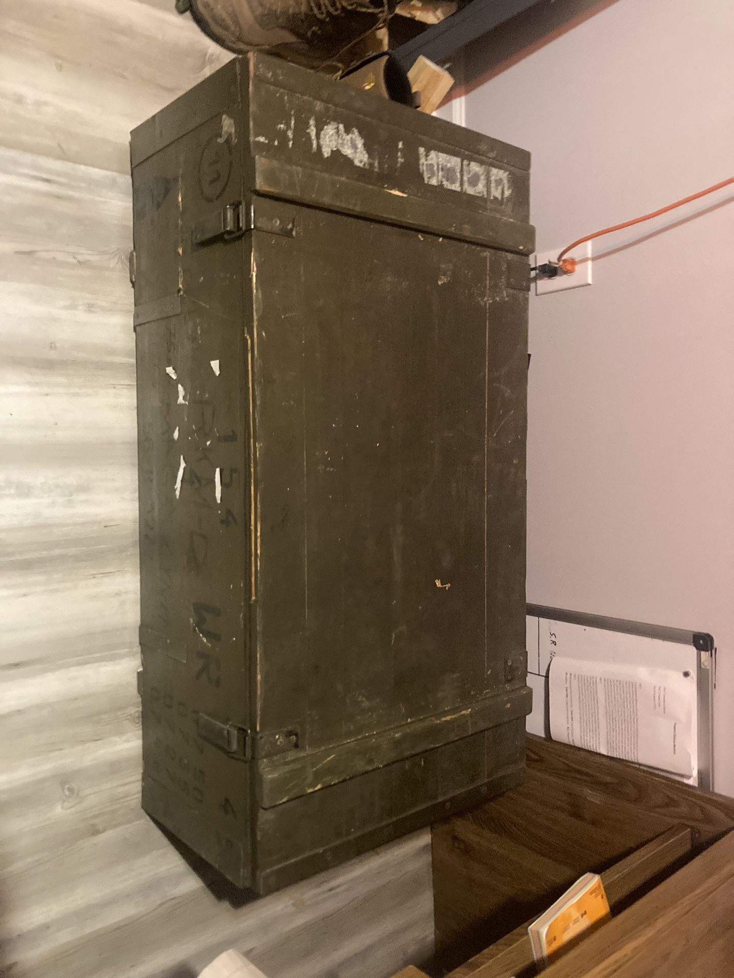 Green Wooden Military Surplus Crates