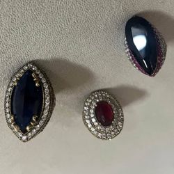 $200 For Each Vintage Cocktail Ring Large Gems In Brass Silver Setting Detail In Photo Gallery Pickup Gaithersburg Md20877