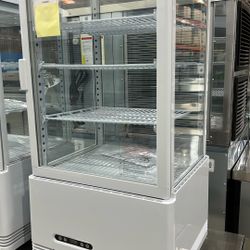 Polarman RT-78L-3 18″ Countertop 4-Sided White Glass Refrigerated Display Case