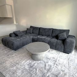 Lounge Style L-Shaped Modular Chaise Sectional Sofa Couch 