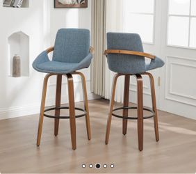 Mid-Century Modern Bar Stools Set of 2