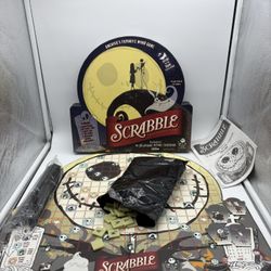 Scrabble The Nightmare Before Christmas Board Game Glow in Dark NBC Complete 