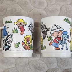 Vintage 1970's Busch Gardens The Dark Continent Plastic Cup/Mug (Set of 2)