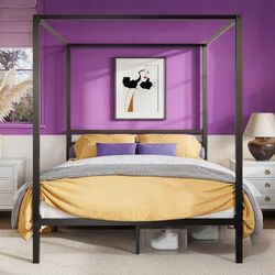 Queen canopy bed frame