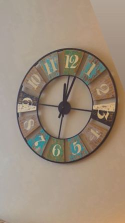 Oversized Wooden Wall Clock – Beautiful Home Decor