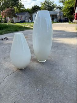 White beautiful vases