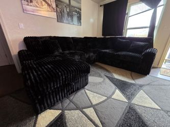 Black Viral Sectional Sleeper With Storage !!  Real Price NEW!!!