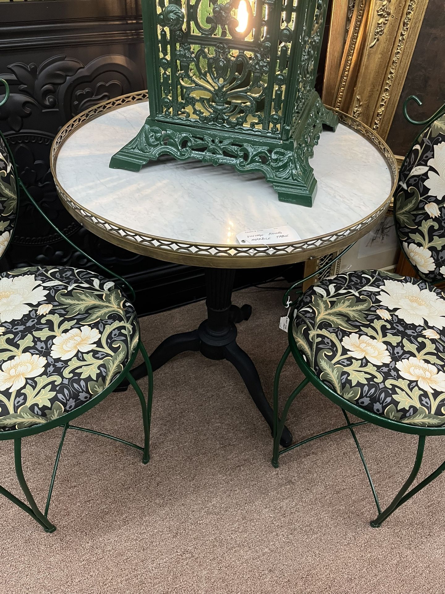 Vintage Round Marble Table