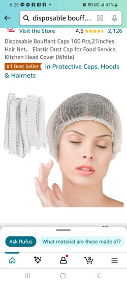 Pack of 100 Disposable Bouffant Hair Nets