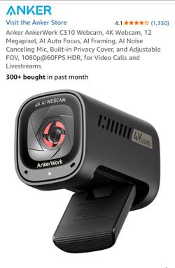 AnkerWork C310  4K AI Webcam