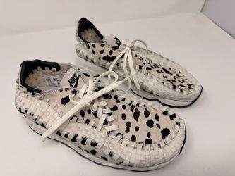Nike Air Footscape Woven White Cow Print FB1959-102 US Women's 8.5 NWOB