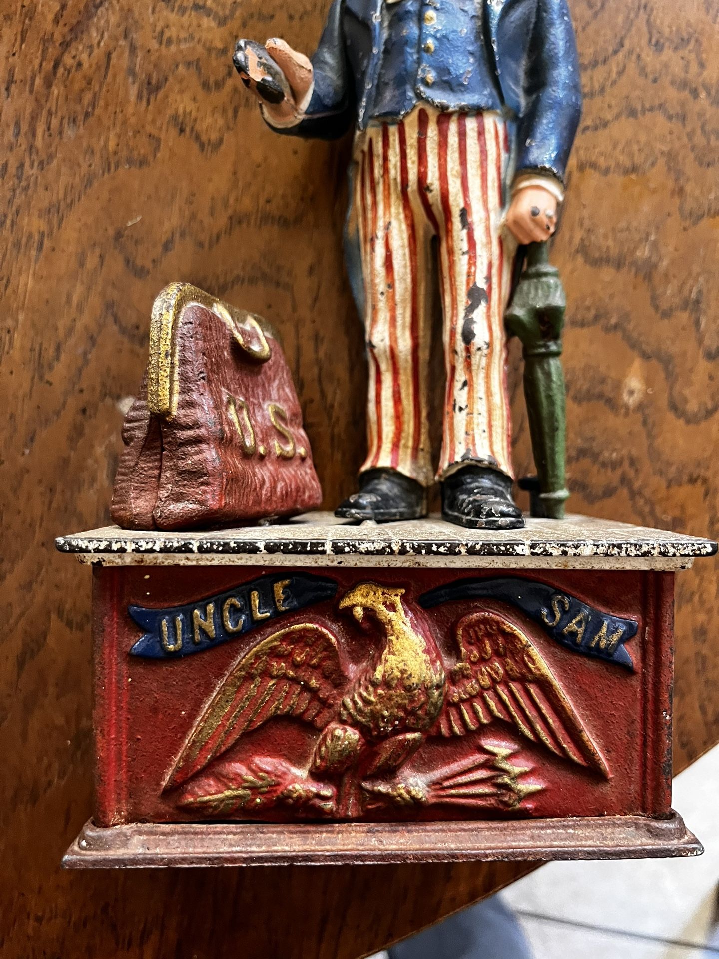 Authenticated Original 1886 Uncle Sam Cast Iron Coin Bank