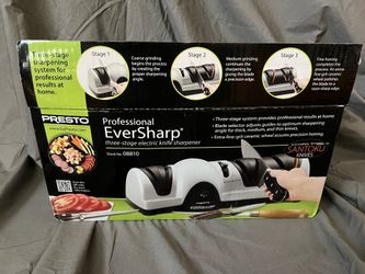 Lightly used professional Eversharp three-stage electric knife sharpener