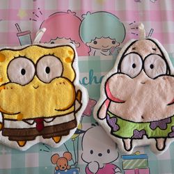 Spongebob and Patrick hand towel