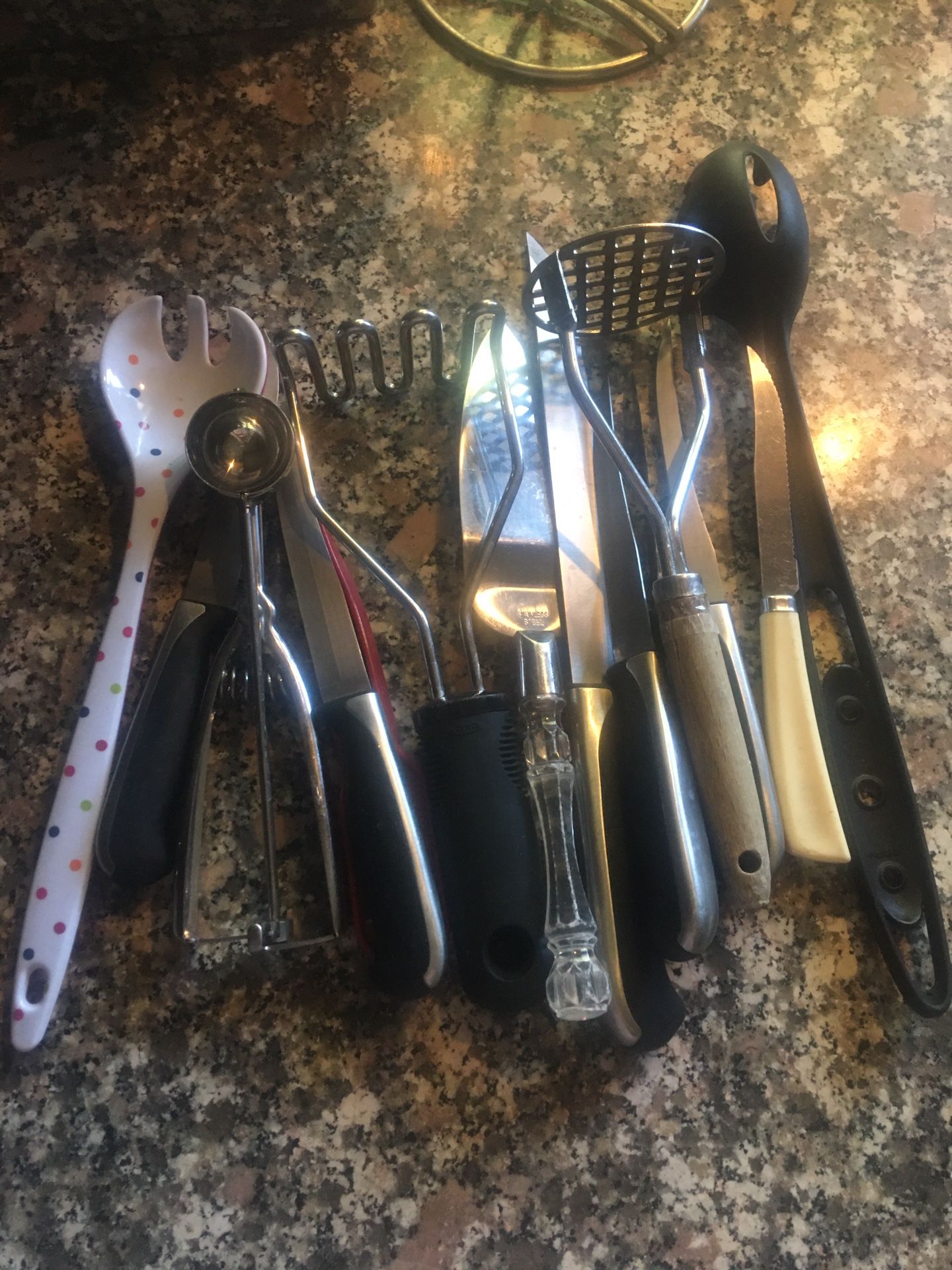Free kitchen utensils.
