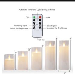 Acrylic Flameless LED Pillared Candles