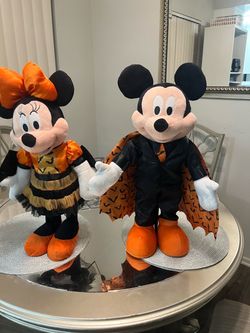 Disney Mickey Mouse & Minnie Mouse Halloween Porch Greeters 23" Fall