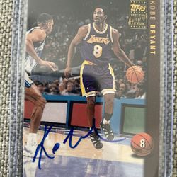 1999 topps autographs Kobe Bryant AG9 Auto