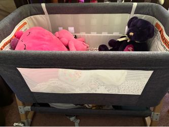 Harppa 4-in-1 Baby Bedside Sleeper Bassinet and Wooden Crib