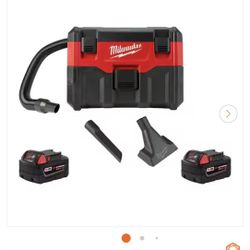 M18 18-Volt 2 Gal. Lithium-Ion Cordless Wet/Dry Vacuum with (2) M18 5.0 Ah Battery