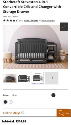 Storkcraft Steveston 4-in-1 Convertible Crib and Changer