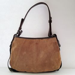 Brown leather and Suede Purse